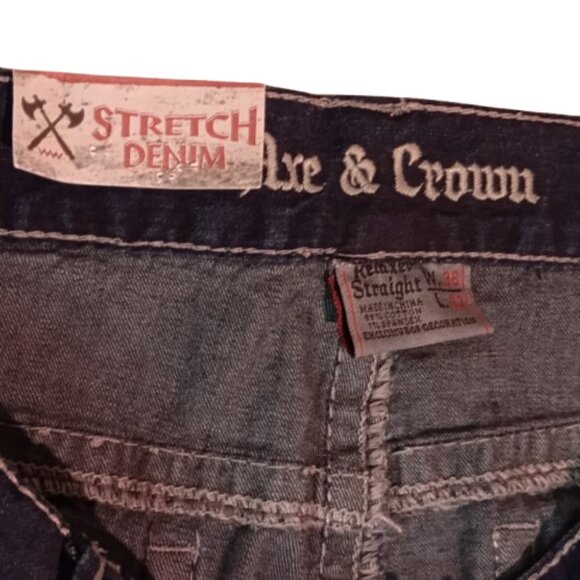 Axe & Crown Handcrafted Outlaw Denim Relaxed Straight Jeans Men's Size 36 X 32 - Picture 7 of 12